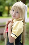 air blonde_hair cosplay dress hairbow ibara kamio_misuzu school_uniform rating:Safe score:0 user:nil!