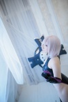 bodysuit castle_of_glass cosplay elbow_gloves fate/grand_order fate/series gloves mash_kyrielight pink_hair saku shield rating:Safe score:0 user:nil!