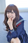 cosplay fate/extra_ccc fate/series kishinami_hakuno_(female) macha pleated_skirt sailor_uniform school_uniform skirt rating:Safe score:0 user:nil!