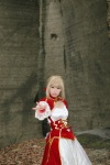 blonde_hair braid cosplay dress fate/series fate/stay_night kamui_arisa red_moon saber rating:Safe score:0 user:nil!