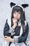 animal_ears apron cat_ears cosplay dress inu_boku_secret_service maid maid_uniform shirakiin_ririchiyo yui_(ii) rating:Safe score:1 user:nil!
