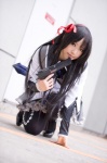 akemi_homura blouse cosplay gun kipi pantyhose puella_magi_madoka_magica skirt rating:Safe score:1 user:DarkSSA