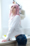 blouse cosplay denim headphones nitro_super_sonic pink_hair rinrinko shorts super_soniko rating:Safe score:2 user:nil!