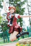 akb48 akitsu_honoka blouse boots cosplay pleated_skirt shinoda_mariko_(cosplay) skirt tie top_hat vest rating:Safe score:1 user:pixymisa