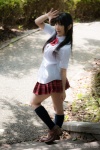 blouse cosplay idolmaster idolmaster_cinderella_girls kneesocks lenfried pleated_skirt school_uniform shimamura_uzuki skirt uzuki_generation rating:Safe score:1 user:nil!