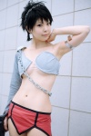 benten_(urusei_yatsura) bikini_top chains cosplay gun hairband hakura miniskirt pantyhose skirt smg swimsuit underboob urusei_yatsura rating:Safe score:3 user:nil!