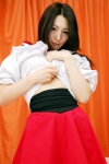 apron blouse cosplay dejisae miniskirt open_clothes original seifuku_zukan_4 shirt_lift skirt waitress waitress_uniform rating:Safe score:0 user:nil!