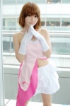 camisole cosplay gloves hagiwara_yukiho idolmaster merino_moko miniskirt pantyhose sheer_legwear skirt rating:Safe score:0 user:nil!