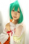 banchi_momo blouse cosplay green_hair macross macross_frontier miniskirt ranka_lee ruffles skirt rating:Safe score:0 user:nil!