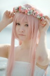 cosplay dress hiiragi_satoru just_be_friends_(vocaloid) megurine_luka pink_hair vocaloid wreath rating:Safe score:1 user:nil!
