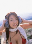 aizawa_hitomi bikini_top cleavage ear_muffs plaid scarf swimsuit ys_web_247 rating:Safe score:2 user:nil!