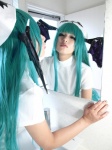 aqua_hair bathroom cosplay dress head_wings katayama_akira mirror morrigan_aensland nurse nurse_cap nurse_uniform shadow_(milneige) vampire_(game) rating:Safe score:0 user:nil!