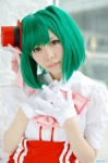 apron blouse cosplay gloves green_hair hayase_ami macross macross_frontier miniskirt ranka_lee skirt top_hat twintails rating:Safe score:0 user:nil!