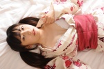 bed bikini_top bwh_182 cleavage open_clothes shimizu_kaede swimsuit twintails yukata rating:Safe score:2 user:nil!