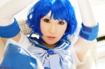 bishoujo_senshi_sailor_moon blue_hair boots cosplay elbow_gloves gloves mercury_&_mars mizuno_ami sailor_mercury sailor_uniform saku school_uniform rating:Safe score:0 user:nil!