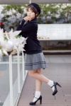 akitsu_honoka blouse cardigan coat hat miniskirt skirt socks tie rating:Safe score:1 user:pixymisa