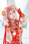 corset cosplay double_bun love_live!_school_idol_project nagiru nishikino_maki red_hair rating:Questionable score:0 user:nil!
