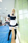 apron blonde_hair carnival_phantasm choker cosplay fate/series fate/stay_night hairband maid maid_uniform saber sasa thighhighs zettai_ryouiki rating:Safe score:2 user:pixymisa