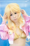 blonde_hair bra cosplay croptop hoshii_miki idolmaster kurosaki_yukiusagi necklace rating:Safe score:1 user:pixymisa