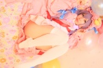 amatsuka_miyu bed cosplay dress hat patchouli_knowledge purple_hair robe stuffed_animal thighhighs touhou zettai_ryouiki rating:Safe score:3 user:nil!