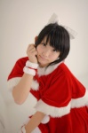 cosplay dress enako enaplus hairbow love_plus santa_costume shawl takane_manaka rating:Safe score:1 user:nil!
