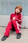 brown_hair cosplay koizumi_hanayo love_live!_school_idol_project misakichi track_jacket track_pants rating:Safe score:0 user:pixymisa