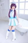 bathroom bathtub boots cosplay dress garrison_cap haruka love_live!_school_idol_project love_m@ster purple_hair thighhighs tojo_nozomi twintails zettai_ryouiki rating:Safe score:0 user:nil!