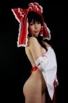 ass cosplay detached_sleeves hairbow hakurei_reimu higurashi_rin nude touhou rating:Questionable score:4 user:Beako