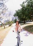 akiyama_rina bicycle bikini_top plaid shorts swimsuit ys_web_261 rating:Safe score:0 user:nil!