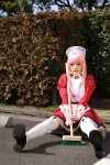 apron broom cosplay diebuster maid maid_uniform namada nono pink_hair thighhighs zettai_ryouiki rating:Safe score:0 user:nil!