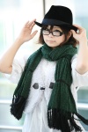 blouse fedora glasses scarf suu vest rating:Safe score:0 user:nil!