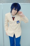 blazer blue_hair clannad cosplay crossplay dress_shirt okazaki_tomoya school_uniform tie touya_hibiki trousers rating:Safe score:0 user:nil!
