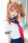 blonde_hair cosplay original pleated_skirt sailor_uniform school_uniform skirt twintails yuihara_hinase rating:Safe score:3 user:nil!