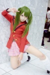blazer cosplay green_hair ikkitousen kagami_sou miniskirt pleated_skirt ryofu_housen skirt spats twintails rating:Safe score:0 user:Log