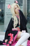 blonde_hair cosplay fan kimono mai_(ii) tagme_character tagme_series thighhighs rating:Safe score:0 user:nil!