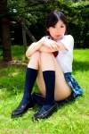 blouse bookbag ikehara_fuyumi kneesocks pleated_skirt school_uniform skirt rating:Safe score:1 user:nil!