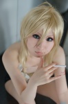 benten blonde_hair cigarette cosplay halter_top raiko sarashi shorts zone-00 rating:Safe score:0 user:nil!