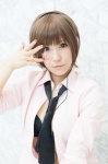 blouse bra cosplay haru_(iii) headphones meiko tie vocaloid rating:Safe score:0 user:pixymisa