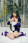 boots cosplay dress green_hair himemiya_mahore minashiro_tsubaki scarf soukyuu_no_fafner rating:Safe score:3 user:nil!