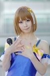cosplay dress hagiwara_yukiho hair_ornament haitsu idolmaster microphone rating:Safe score:0 user:nil!