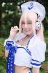 atori_himeko cosplay cropped_jacket croptop headphones miniskirt nitro_super_sonic pink_hair sailor_uniform school_uniform skirt super_soniko rating:Safe score:0 user:nil!