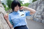 chocoball cosplay glasses lucky_star miniskirt narumi_yui police_uniform policewoman skirt rating:Safe score:0 user:nil!
