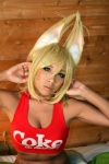 animal_ears blonde_hair cleavage cosplay liru magica_riru non renkin_san-kyuu_magical_pokaan tail tank_top wolf_ears rating:Safe score:1 user:nil!