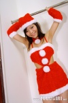 ayami christmas collar detached_sleeves dress hat santa_costume stocking_cap rating:Safe score:0 user:msgundam2