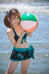beach bikini_top hazuki_minami miniskirt ocean side_ponytail skirt swimsuit rating:Safe score:0 user:nil!