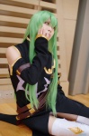 boots cc code_geass cosplay detached_sleeves dress green_hair shorts soul thigh_boots thighhighs rating:Safe score:0 user:nil!