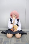 blouse cosplay inu_boku_secret_service jumper kneesocks lollipop nappo pink_hair roromiya_karuta school_uniform stuffed_animal twintails rating:Safe score:0 user:nil!