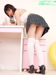 ass costume glasses halter_top kijima_noriko miniskirt panties plaid school_uniform skirt thighhighs tie rating:Safe score:4 user:nil!