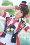 akb48 blouse cosplay hinomura_uta jacket miniskirt shinoda_mariko_(cosplay) skirt top_hat vest rating:Safe score:0 user:nil!
