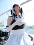 apron arisu cosplay elbow_gloves glasses gloves kore_ga_watashi_no_goshujin-sama maid maid_uniform sawatari_izumi twintails rating:Safe score:0 user:nil!